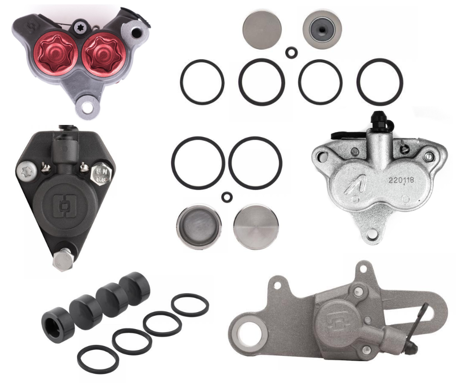 Trials Bike Brake Calipers , Repair Kits and Brake Pad Compatability T