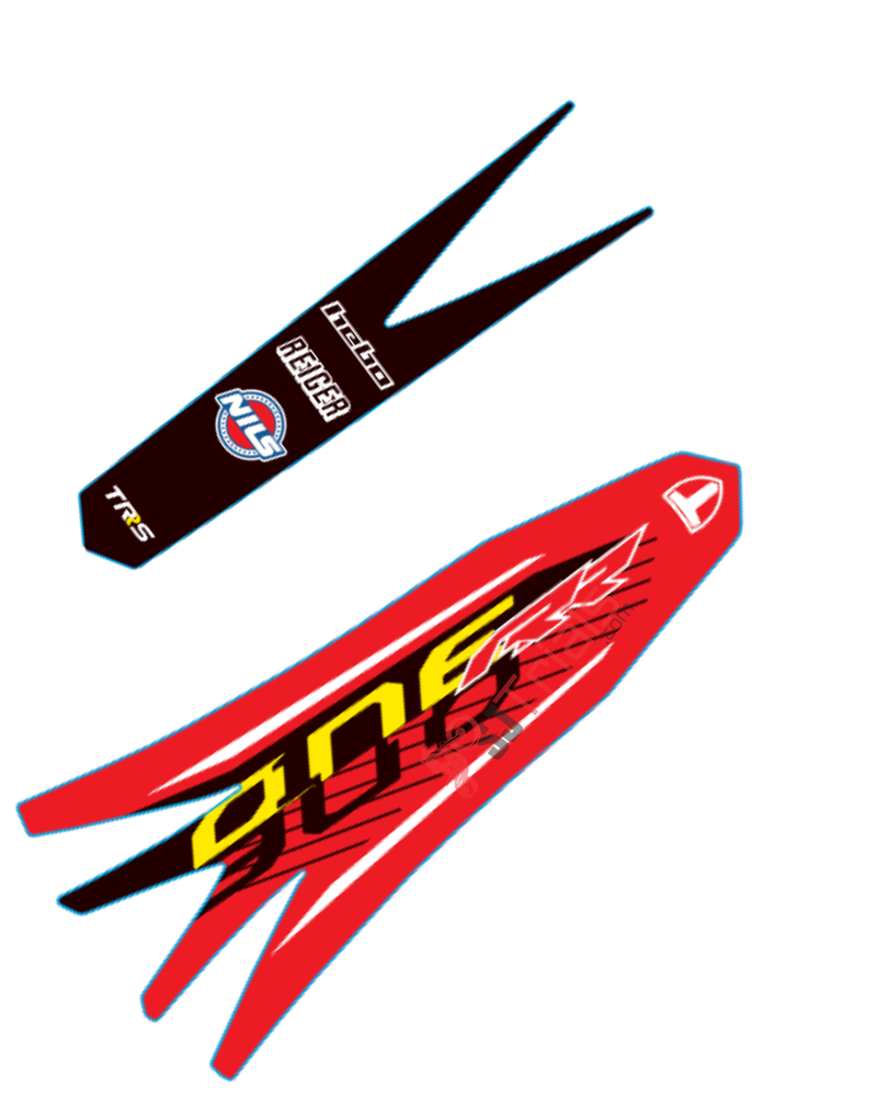 TRS ONE RR FRONT MUDGUARD STICKER 2022