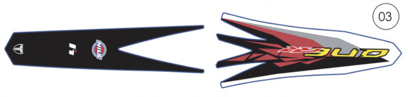 TRS ONE RR FRONT MUDGUARD STICKERS 2025