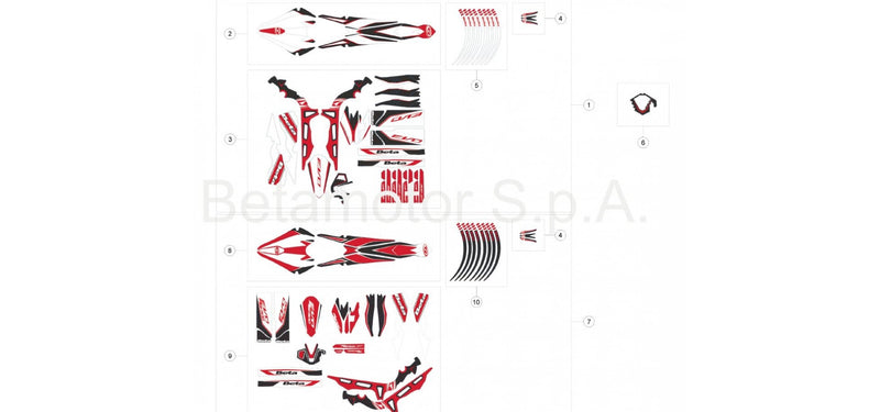 GENUINE BETA EVO STICKER KIT- 2018