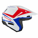 HEBO ZONE PRO TRIALS HELMET WHITE RED BLUE
