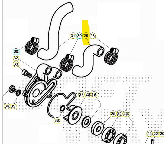 BETA EVO FACTORY COOLANT HOSE