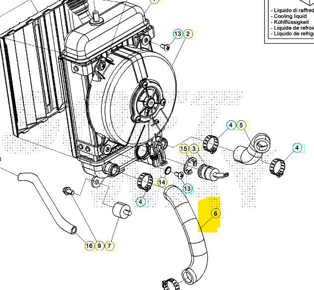 BETA EVO FACTORY COOLANT HOSE