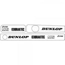 JITSIE MONTESA 315 4RT SWINGING ARM STICKERS- WHITE DUNLOP