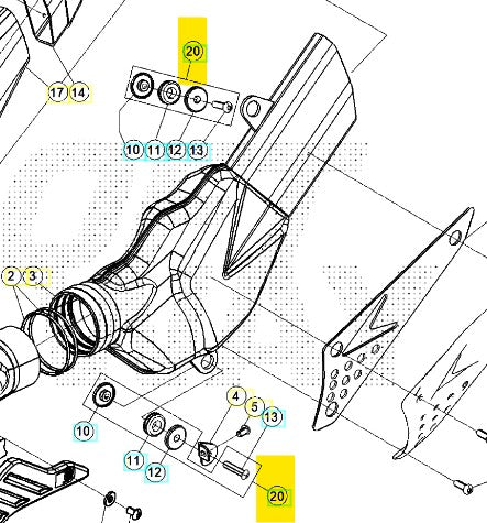 BETA EVO SILENCER SILENT BLOCK ASSEMBLY 2T 4T