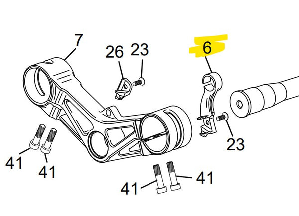 SCORPA SHERCO BRAKE HOSE GUIDE / FRAME PROTECTOR