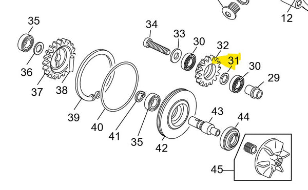 SCORPA SHERCO WATERPUMP WASHER