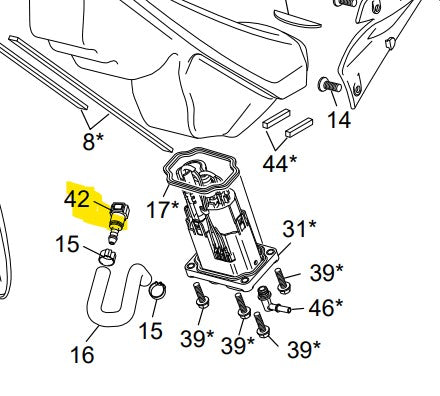 SCORPA SHERCO FUEL LINE CONNECTOR 2023 ONWARD