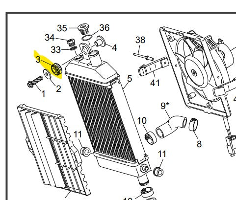 SCORPA SHERCO UPPER RADIATOR SILENT BLOCK