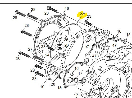 SCORPA SHERCO CLUTCH COVER O RING 2023 ONWARD