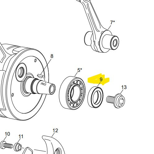 SCORPA SHERCO LEFT HAND CRANK SEAL FLYWHEEL SIDE