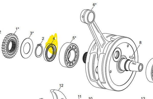 SCORPA SHERCO RIGHT HAND CRANK SEAL 2023 ONWARD