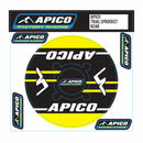 APICO REAR SPROCKET STICKER FIM APPROVED 4 COLOURS
