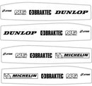 JITSIE BETA EVO SWINGING ARM DECALS  WHITE (2 STYLES)
