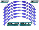 APICO 18" & 21" WHEEL RIM DECAL SET (FRONT & REAR)