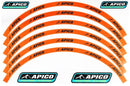 APICO 18" & 21" WHEEL RIM DECAL SET (FRONT & REAR)