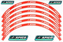 APICO 18" & 21" WHEEL RIM DECAL SET (FRONT & REAR)