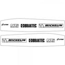 JITSIE BETA EVO SWINGING ARM DECALS  WHITE (2 STYLES)