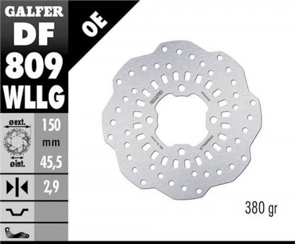 GALFER DF809WLLG REAR BRAKE DISC (GAS GAS SHERCO SCORPA TRS VERTIGO)