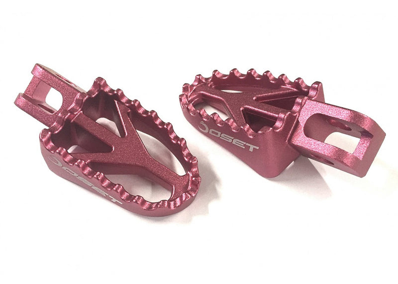 OSET FOOTPEGS ALUMINIUM FORGED RED