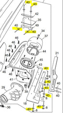 SCORPA SHERCO AIRBOX RIVET LARGE HEAD 4 X 10 BLACK