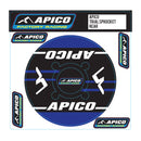 APICO REAR SPROCKET STICKER FIM APPROVED 4 COLOURS
