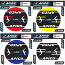 APICO REAR SPROCKET STICKER FIM APPROVED 4 COLOURS